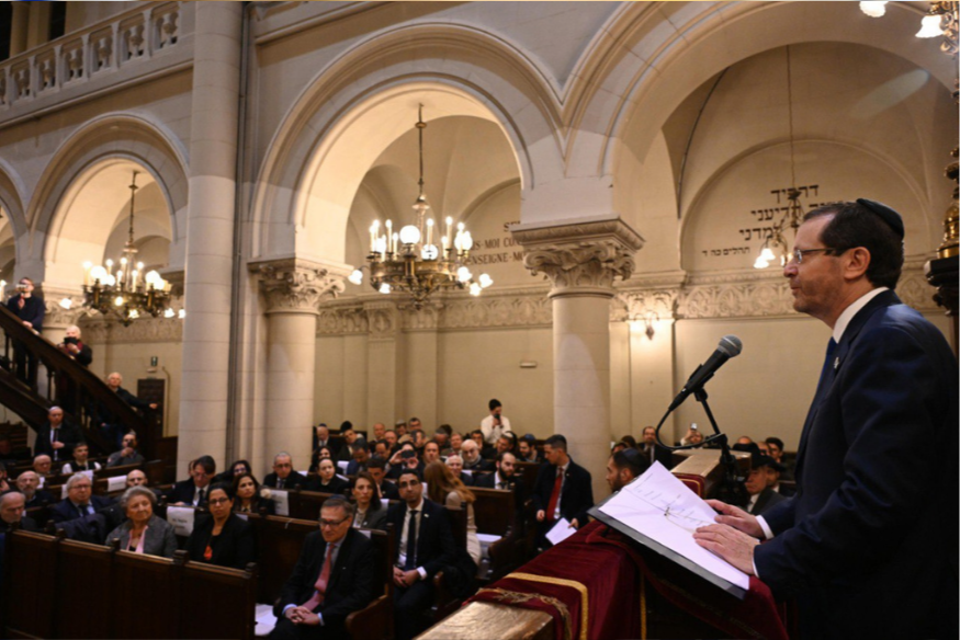 Le président israélien Isaac Herzog soutient les juifs de Belgique